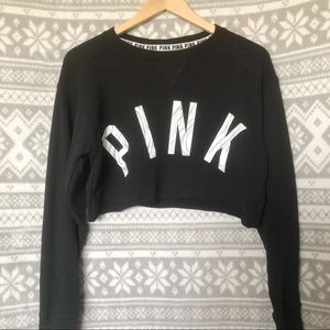 PINK black cropped sweater